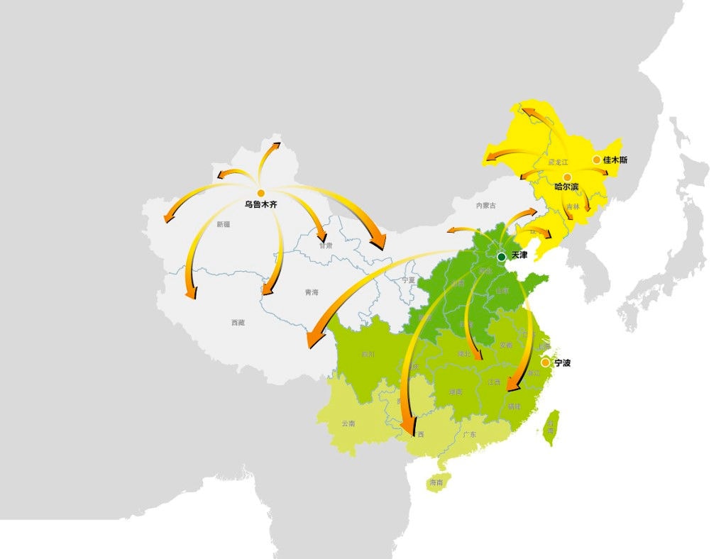 约翰迪尔已经在中国建立完善的零件物流体系